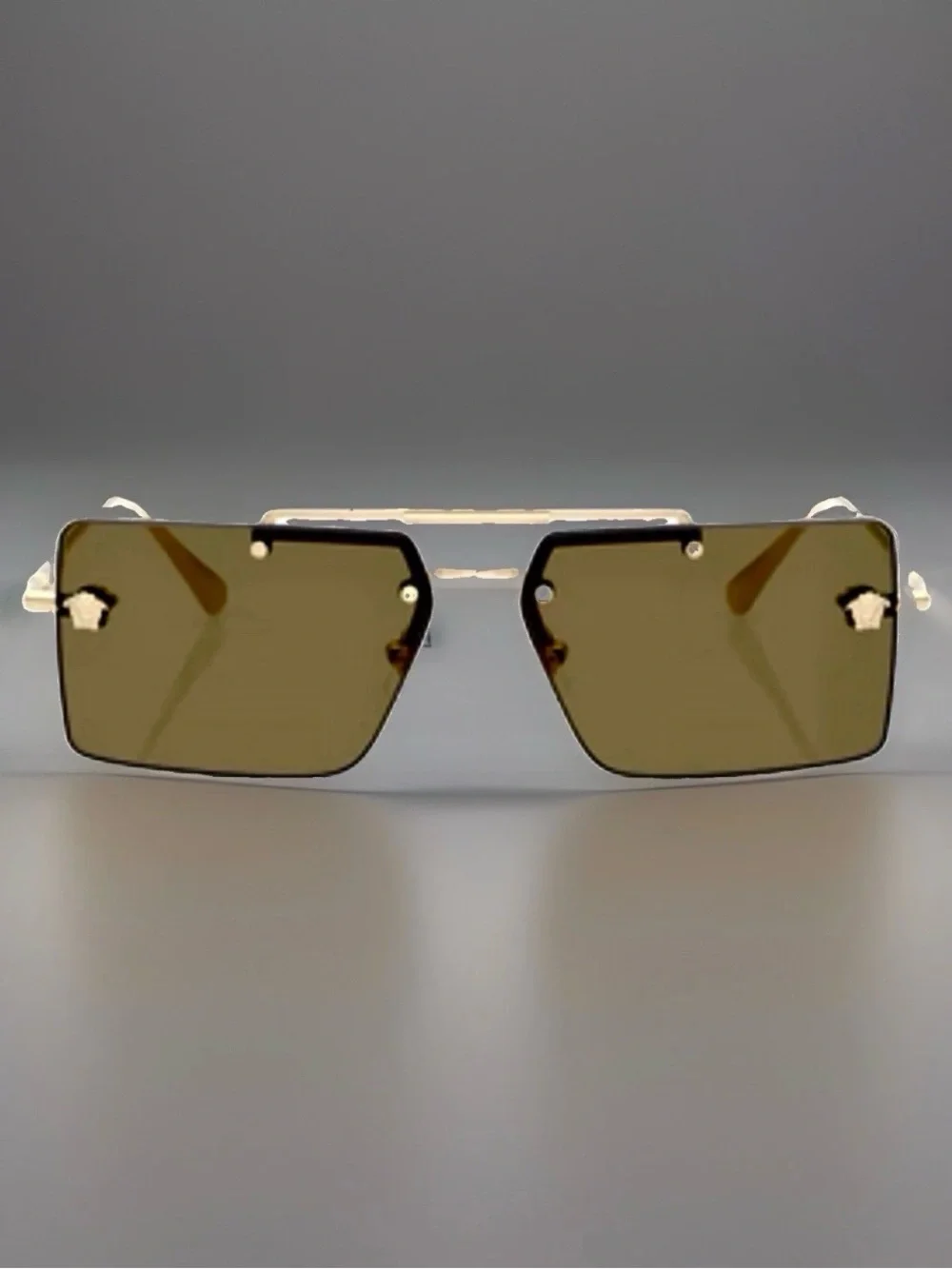 NEW VERSACE VE2245 1002/73  UNiSEX GOLD / BROWN SUNGLASSES 60-13-145  LUXURY SET